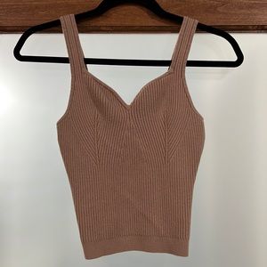 Abercrombie & Fitch contour sweetheart ribbed knit tank, size medium